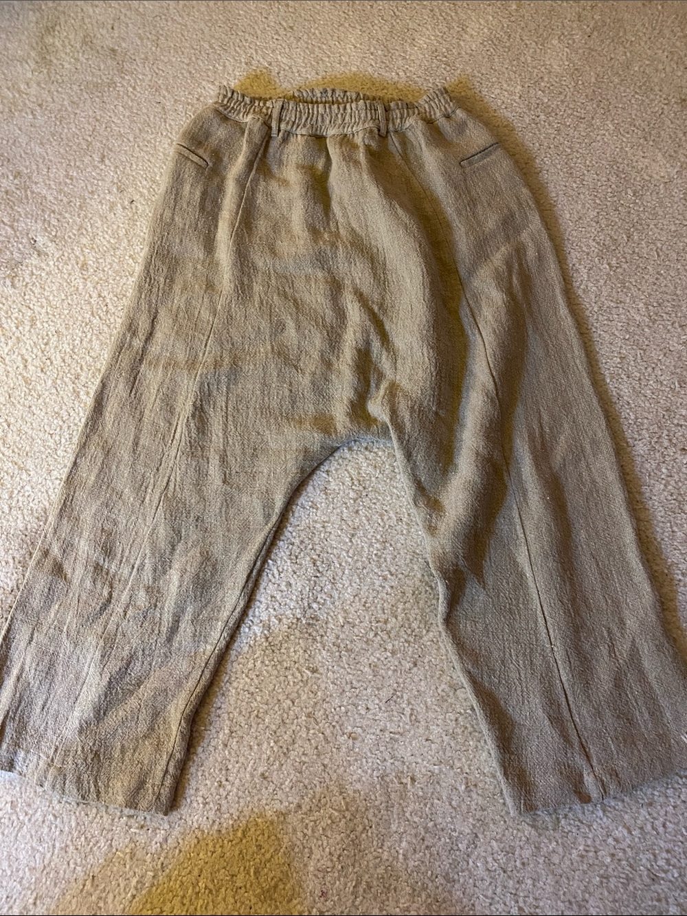 Zara structured linen harem pants, size M-L